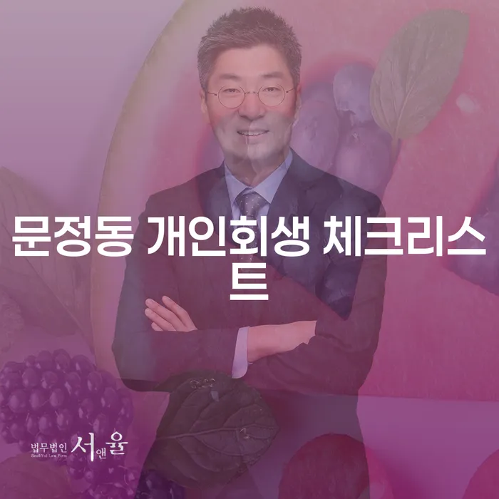 문정동 개인회생 체크리스트