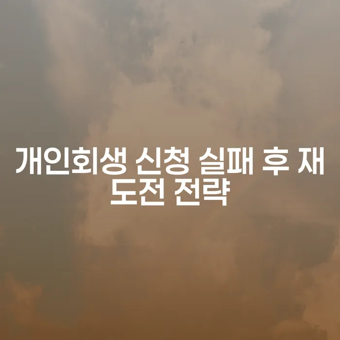 개인회생 신청 실패 후 재도전 전략: 다시 시작할 준비가 되셨나요?